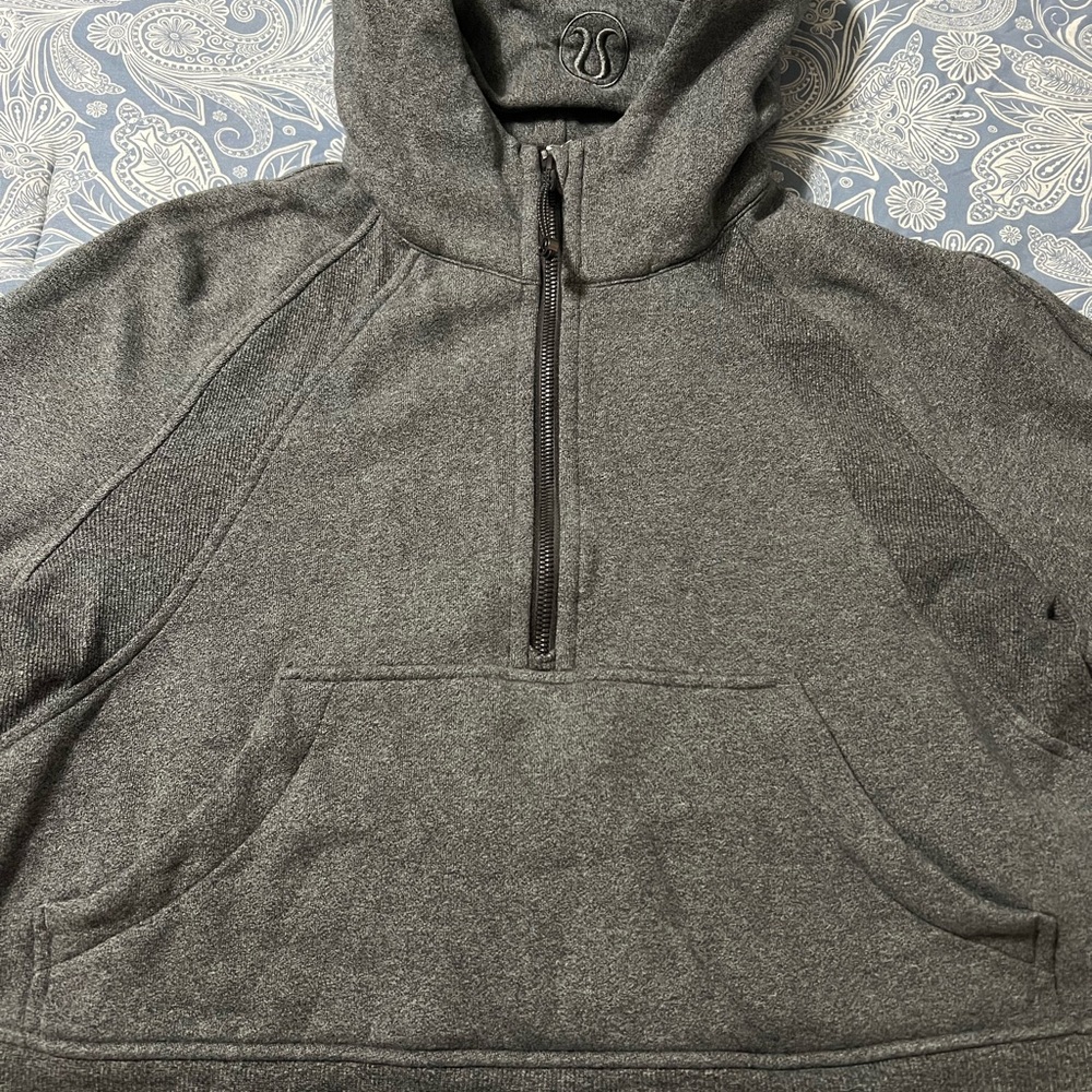 lululemon athletica Gray Zip Up Sweater with Mock Neck